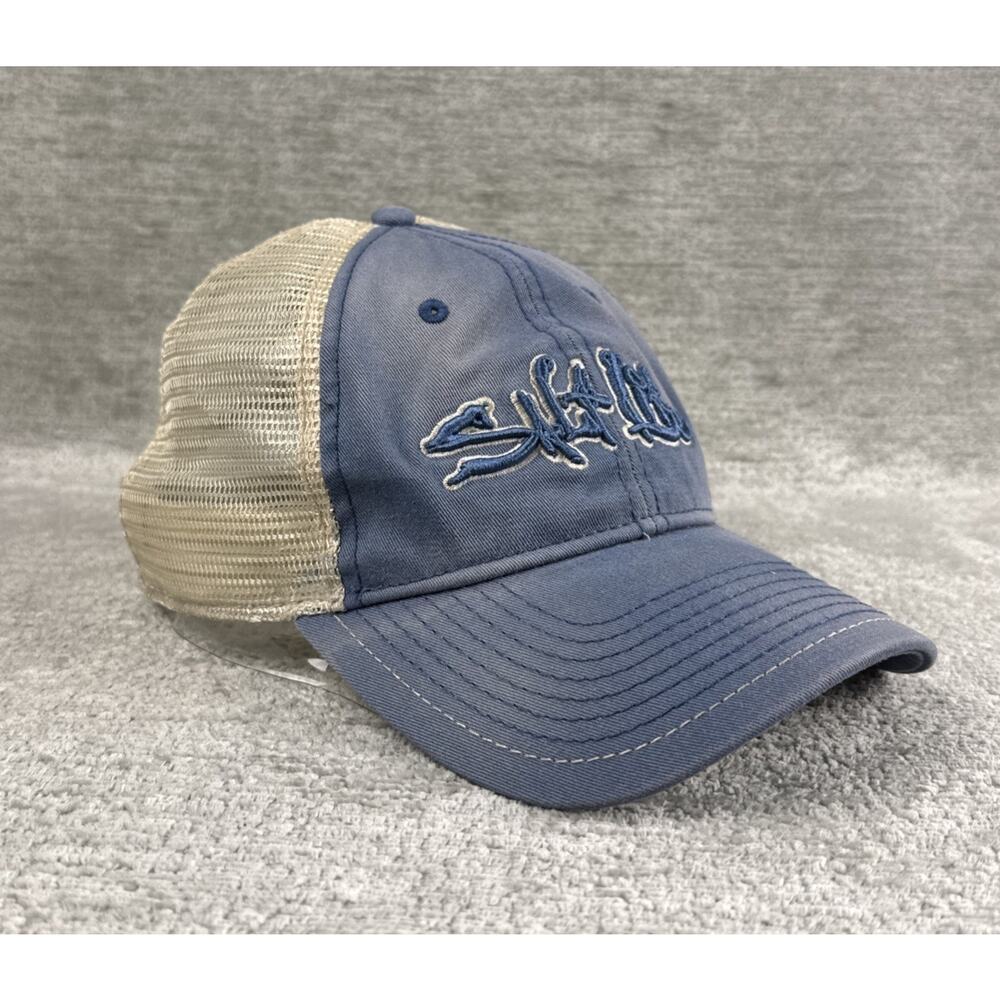 Salt Life Stance Trucker Hat Atlantic Blue Faded Mesh Snapback Fishing Cap - Picture 7 of 9